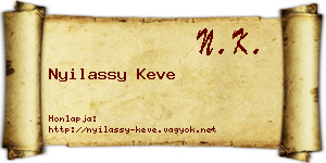 Nyilassy Keve névjegykártya